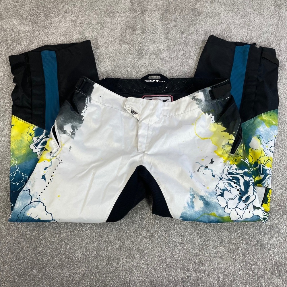 Fly Racing Pants Womens 15 16 WMN Kinetic Motocross Racing Floral Multicolor